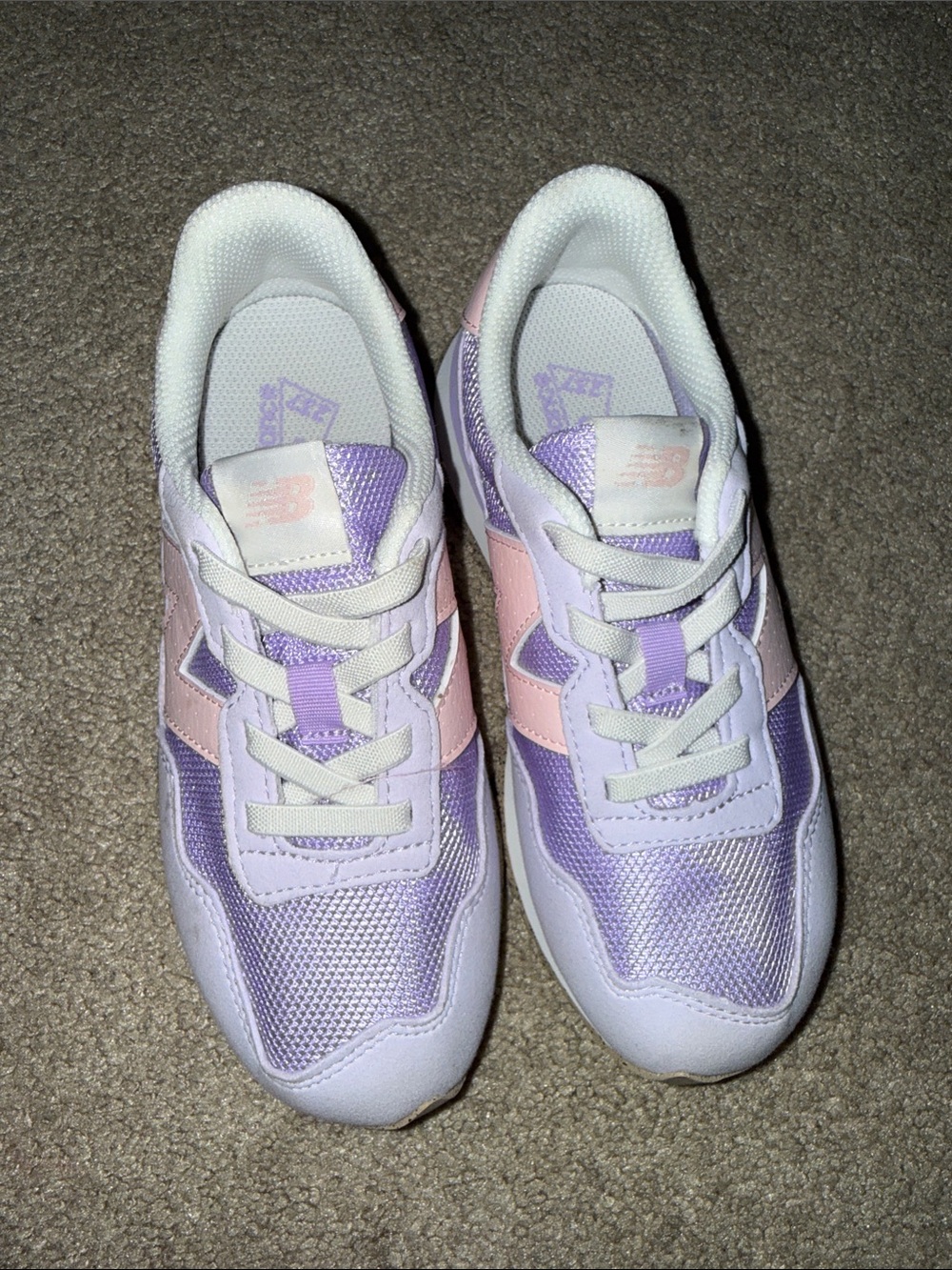 New Balance Lavender and Pink Retro Runner Sneakers